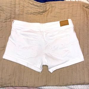 Abercrombie & Fitch White Low-Rise Shorts
